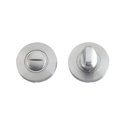 Zoo Hardware Turn and Release complete with escutcheon and 5mm spindle - 52mm Rose - Grade 304 - Stainless Steel