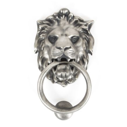 Antique Pewter Lion Head Knocker