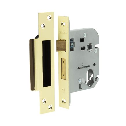 Jedo Oval Profile Sashlocks 76mm Polished Brass - By Frelan Hardware - JL1053PB