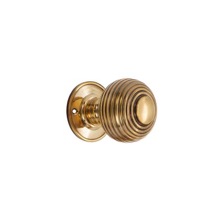 Beehive Large 60mm Mortice Door Knob Aged Brass