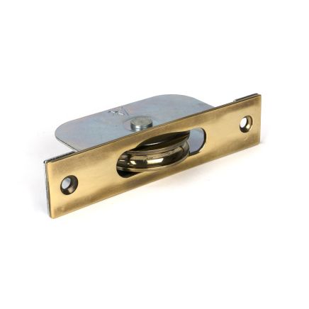 Aged Brass Square Ended Sash Pulley 75kg