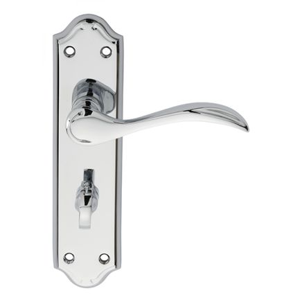Madrid Lever On Wc Backplate - Polished Chrome