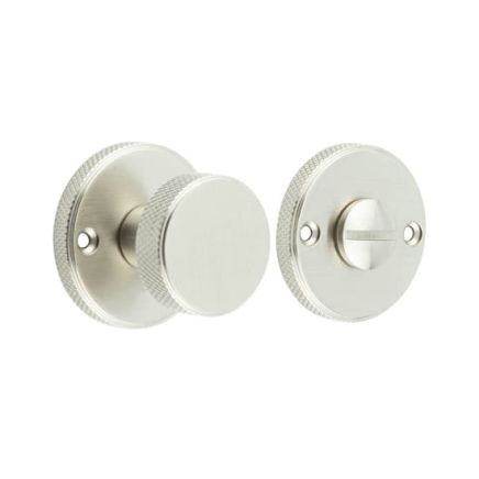 Burlington Westbourne Knurled Turn & Release Satin Nickel - By Frelan Hardware - BUR180SN