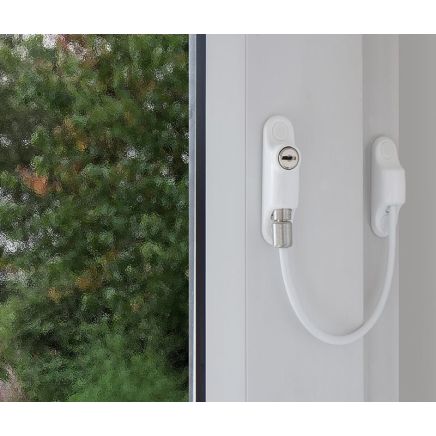 Jedo Cable Window Restrictor White - By Frelan Hardware - JL1821WH