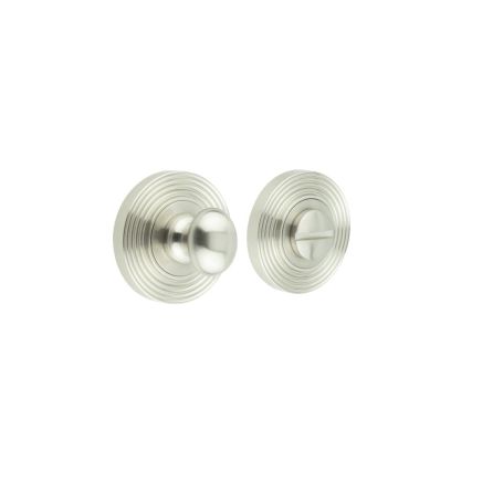Burlington Turns & Releases Inner 1 Reeded Rose Satin Nickel - By Frelan Hardware - BUR-80SN-53SN