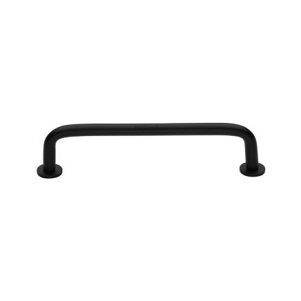 Heritage Brass Cabinet Pull Wire Design with 16mm Rose 128mm CTC Matt Black Finish