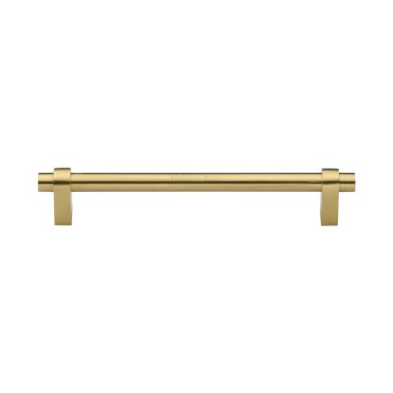 Heritage Brass Cabinet Pull Industrial Design 160mm CTC Satin Brass Finish