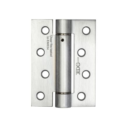 Jedo Steel Single Action Spring Hinges 102x76mm 102x76x2.7mm (PK of 3) Satin Chrome - By Frelan Hardware - J9800SC