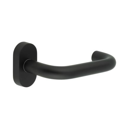 CR-106 Black Multi Point Oval Rose Door Handle - By Frelan Hardware - CR-106C4MB