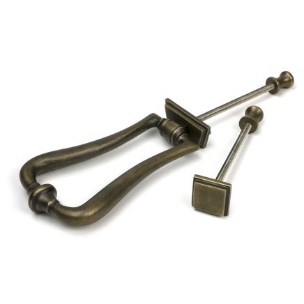 Burnished Brass Slimline Art Deco Door Knocker