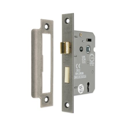 3" CE 3 Lever Mortice Sash Lock FD60 - Pewter