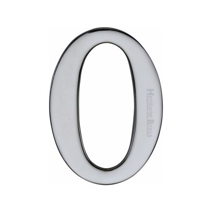 Heritage Brass Numeral 0 Self Adhesive 51mm (2") Polished Chrome finish