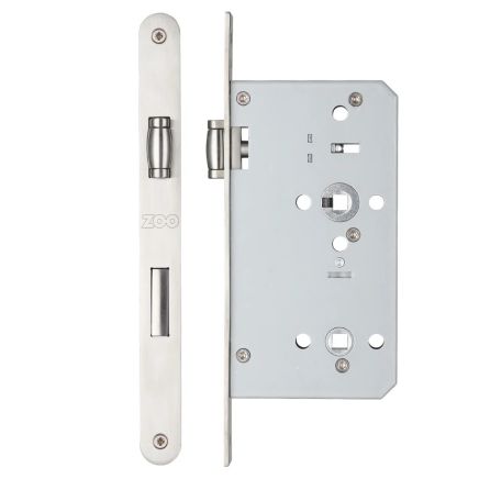 Zoo Hardware Din lift to lock - 72mm c/c - backset 60mm - radius - Satin Stainless