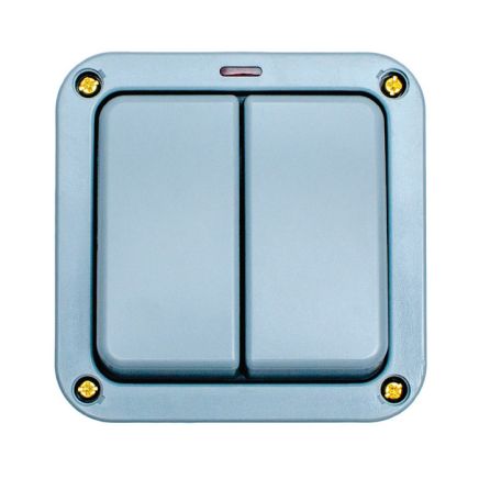 Eurolite Euroseal 2 Gang Switch Grey