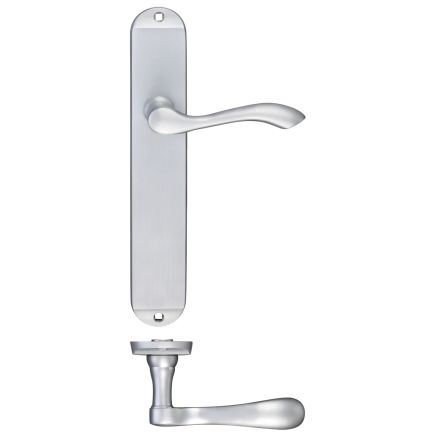 Zoo Hardware Arundel Lever Latch Furniture - Long Plate - Satin Chrome