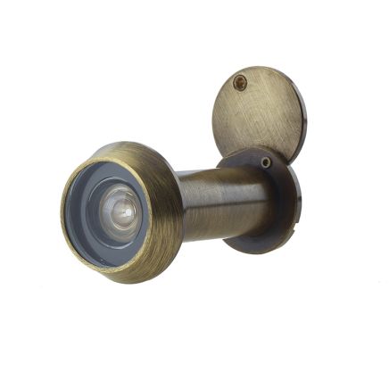 Jedo 200 Degree Door Viewers to Fit 35-55mm Doors FD30/60 C/W Intumescent Antique Brass - By Frelan Hardware - JV944AB