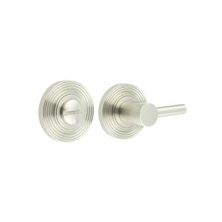 Burlington Easy Turn & Release Reeded Rose Satin Nickel - By Frelan Hardware - BUR-82SN-53SN