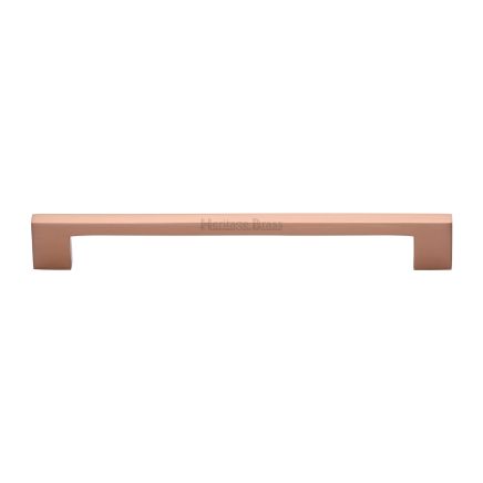 Heritage Brass Cabinet Pull Metro Design 203mm CTC Satin Rose Gold Finish
