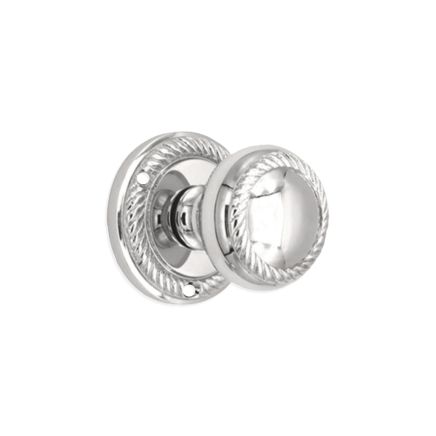 Georgian Mortice Door Knob Polished Chrome