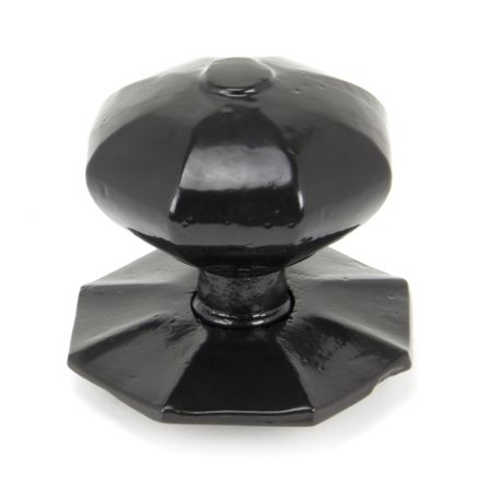 Black Octagonal Centre Door Knob - Internal