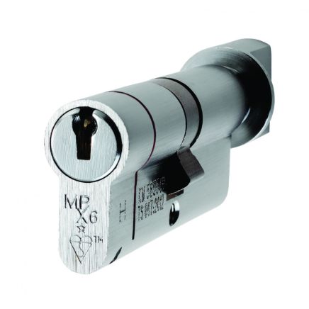 Mpx6 Euro Cylinder & Turn 70mm Ktd - Satin Chrome
