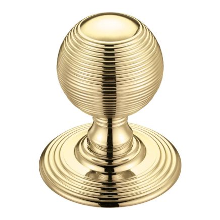 Zoo Hardware Ringed Mortice Knob - Concealed Fix - Solid - Polished Brass