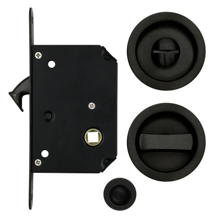Zoo Hardware Sliding Door Lock Set - Suitable for 35-45mm Thick Doors - Bronze