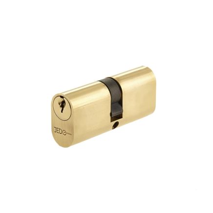 Oval Profile Double Cylinders 70mm Polished Brass - By Frelan Hardware - JL70-OPDPB