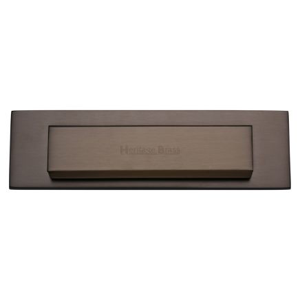 Heritage Brass Gravity Letterplate Matt Bronze finish
