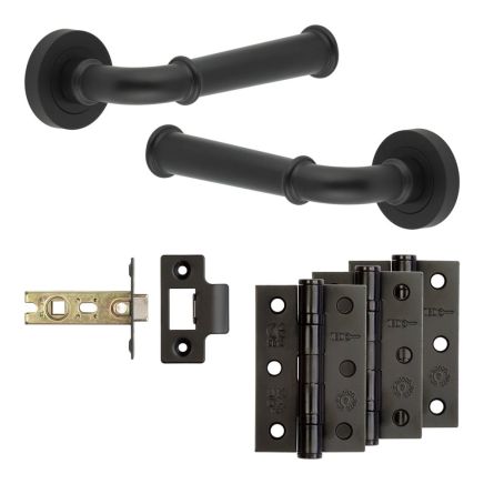 Complete Classic Door Handle Pack - Internal Doors - Black - By Frelan Hardware - JE-A2B-MB