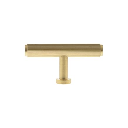 Millhouse Brass Battersea Linear T-Bar Cabinet Knob Handle - Satin Brass