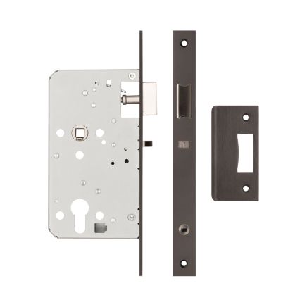 72mm Dark Bronze Din Euro Nightlatch 60mm Backset - By Frelan Hardware - JL-DNL60DB