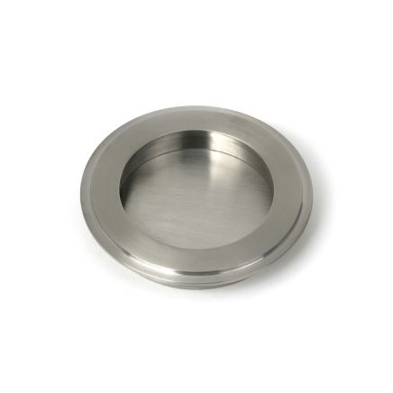 Satin Marine SS (316) 75mm Art Deco Round Pull