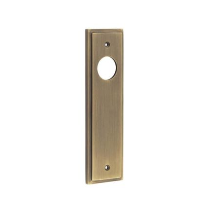 Burlington II Lever Plate Choices Latch Antique Brass - By Frelan Hardware - BUR450AB