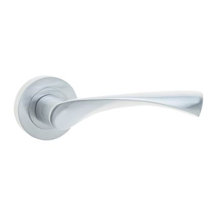 Twirl Door Handles Brass Finish - By Frelan Hardware - JV504SC