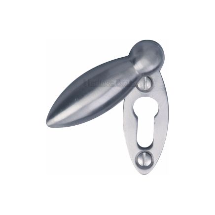 Heritage Brass Covered Keyhole Oval Satin Chrome finish