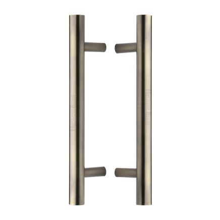 Heritage Brass Back to Back Door Pull Handle Bar Design 305mm Antique Brass Finish