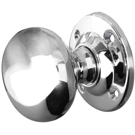 Jedo Mushroom Mortice Door Knobs 51mm Diameter 51mm Polished Chrome - By Frelan Hardware - JV172APC