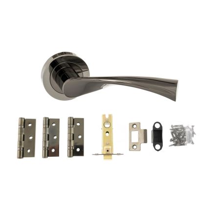 Atlantic Colorado Door Pack Bundle (2.5" Latch, 3"x2" Hingesx3) - Black Nickel