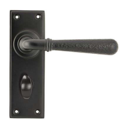 Aged Bronze Hammered Newbury Lever Bathroom Set