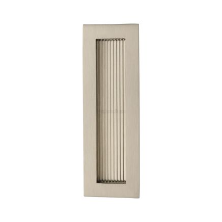 Reeded Rectangular Flush Pull 175 x 58mm Satin Nickel finish