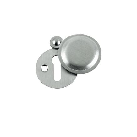 Zoo Hardware Std. Key Profile Victorian Covered Escutcheon 32mm dia. - Satin Chrome