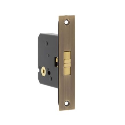 Jedo Sliding Door Bathroom Lock Antique Brass - By Frelan Hardware - JL840AB