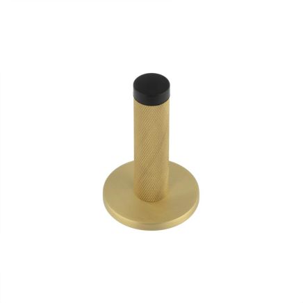 Burlington Knurled Wall Mounted Doorstops Plain Rose Satin Brass - By Frelan Hardware - BUR-968SB-971SB