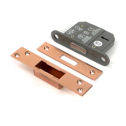 Polished Bronze 2½" 5 Lever BS Dead Lock