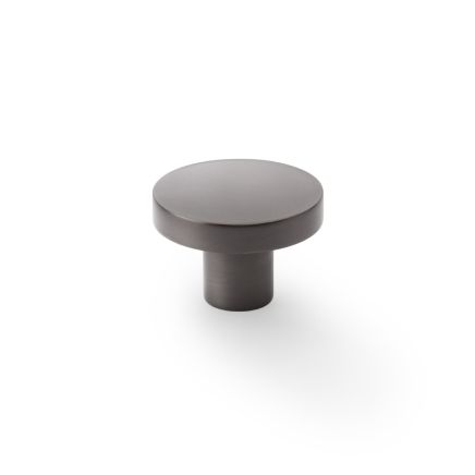 Alexander & Wilks - Hanover Plain Cupboard Knob - Dark Bronze - Knob 38mm
