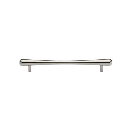 Heritage Brass Cabinet Pull T-Bar Raindrop Design 128mm CTC Polished Nickel Finish