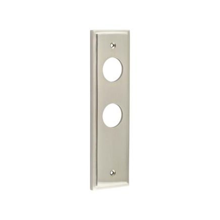 Burlington II Lever Plate Choices Din Bathroom Satin Nickel - By Frelan Hardware - BUR456SN
