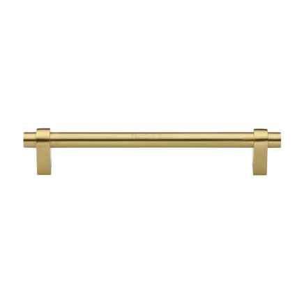 Heritage Brass Cabinet Pull Industrial Design 192mm CTC Satin Brass Finish