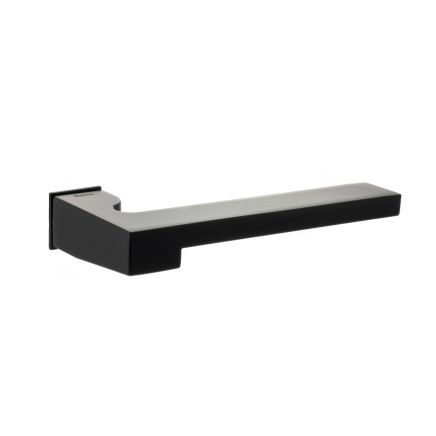 Forme Ginevra Lever Door Handle on Concealed Square Rose - Matt Black (Pair)